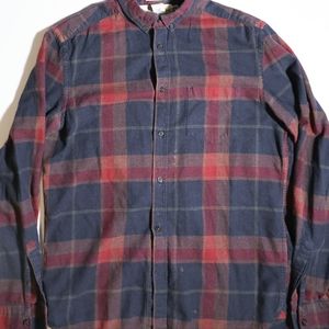 Plaid long sleeve shirt - Red, blue and Grey